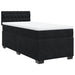 Pat box spring cu saltea, negru, 90x190 cm, catifea - WALTI WALTI