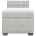 Pat box spring cu saltea, gri deschis, 90x190 cm, catifea - WALTI WALTI