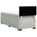 Pat box spring cu saltea, gri deschis, 90x190 cm, catifea - WALTI WALTI