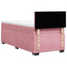 Pat box spring cu saltea, roz, 90x190 cm, catifea - WALTI WALTI