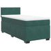 Pat box spring cu saltea, verde închis, 90x200 cm, catifea - WALTI WALTI