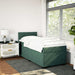 Pat box spring cu saltea, verde închis, 90x200 cm, catifea - WALTI WALTI