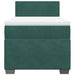 Pat box spring cu saltea, verde închis, 90x200 cm, catifea - WALTI WALTI