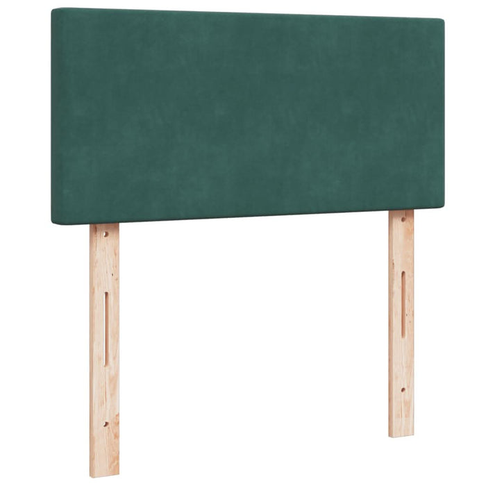 Pat box spring cu saltea, verde închis, 90x200 cm, catifea - WALTI WALTI