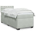 Pat box spring cu saltea, gri deschis, 90x200 cm, catifea - WALTI WALTI