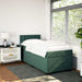 Pat box spring cu saltea, verde închis, 90x200 cm, catifea - WALTI WALTI