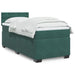 Pat box spring cu saltea, verde închis, 90x200 cm, catifea - WALTI WALTI