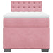 Pat box spring cu saltea, roz, 90x200 cm, catifea - WALTI WALTI