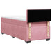 Pat box spring cu saltea, roz, 90x200 cm, catifea - WALTI WALTI