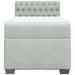 Pat box spring cu saltea, gri deschis, 90x200 cm, catifea - WALTI WALTI