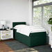 Pat box spring cu saltea, verde închis, 90x200 cm, catifea - WALTI WALTI