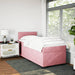 Pat box spring cu saltea, roz, 90x200 cm, catifea - WALTI WALTI