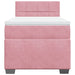 Pat box spring cu saltea, roz, 90x200 cm, catifea - WALTI WALTI