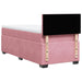 Pat box spring cu saltea, roz, 90x200 cm, catifea - WALTI WALTI