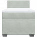 Pat box spring cu saltea, gri deschis, 100x200 cm, catifea - WALTI WALTI