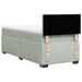 Pat box spring cu saltea, gri deschis, 100x200 cm, catifea - WALTI WALTI