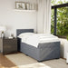 Pat box spring cu saltea, gri închis, 100x200 cm, catifea - WALTI WALTI