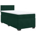 Pat box spring cu saltea, verde închis, 100x200 cm, catifea - WALTI WALTI