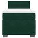 Pat box spring cu saltea, verde închis, 100x200 cm, catifea - WALTI WALTI