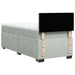 Pat box spring cu saltea, gri deschis, 100x200 cm, catifea - WALTI WALTI