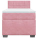 Pat box spring cu saltea, roz, 100x200 cm, catifea - WALTI WALTI