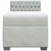 Pat box spring cu saltea, gri deschis, 100x200 cm, catifea - WALTI WALTI