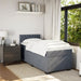 Pat box spring cu saltea, gri închis, 100x200 cm, catifea - WALTI WALTI
