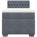 Pat box spring cu saltea, gri închis, 100x200 cm, catifea - WALTI WALTI