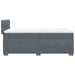 Pat box spring cu saltea, gri închis, 100x200 cm, catifea - WALTI WALTI