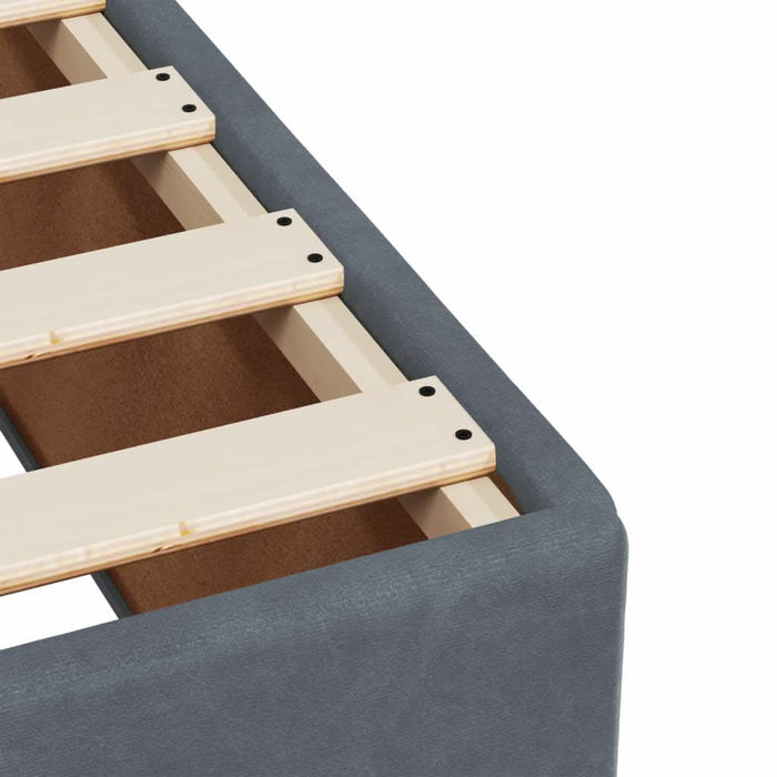 Pat box spring cu saltea, gri închis, 100x200 cm, catifea - WALTI WALTI