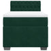 Pat box spring cu saltea, verde închis, 100x200 cm, catifea - WALTI WALTI