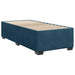 Pat box spring cu saltea, albastru închis, 100x200 cm, catifea - WALTI WALTI