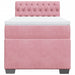 Pat box spring cu saltea, roz, 100x200 cm, catifea - WALTI WALTI