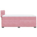 Pat box spring cu saltea, roz, 100x200 cm, catifea - WALTI WALTI