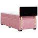 Pat box spring cu saltea, roz, 100x200 cm, catifea - WALTI WALTI