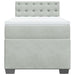 Pat box spring cu saltea, gri deschis, 100x200 cm, catifea - WALTI WALTI