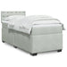 Pat box spring cu saltea, gri deschis, 100x200 cm, catifea - WALTI WALTI