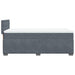 Pat box spring cu saltea, gri închis, 100x200 cm, catifea - WALTI WALTI