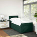 Pat box spring cu saltea, verde închis, 100x200 cm, catifea - WALTI WALTI