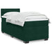 Pat box spring cu saltea, verde închis, 100x200 cm, catifea - WALTI WALTI