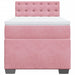 Pat box spring cu saltea, roz, 100x200 cm, catifea - WALTI WALTI