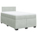 Pat box spring cu saltea, gri deschis, 120x190 cm, catifea - WALTI WALTI