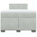 Pat box spring cu saltea, gri deschis, 120x190 cm, catifea - WALTI WALTI