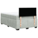 Pat box spring cu saltea, gri deschis, 120x190 cm, catifea - WALTI WALTI