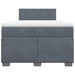 Pat box spring cu saltea, gri închis, 120x190 cm, catifea - WALTI WALTI