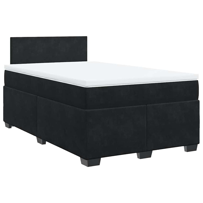Pat box spring cu saltea, negru, 120x190 cm, catifea - WALTI WALTI