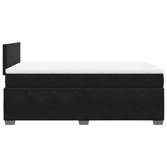Pat box spring cu saltea, negru, 120x190 cm, catifea - WALTI WALTI