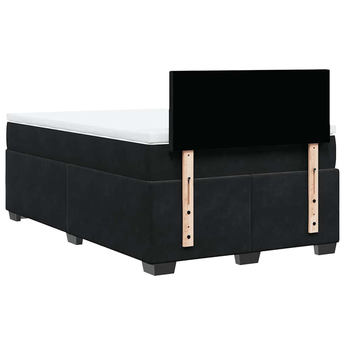 Pat box spring cu saltea, negru, 120x190 cm, catifea - WALTI WALTI