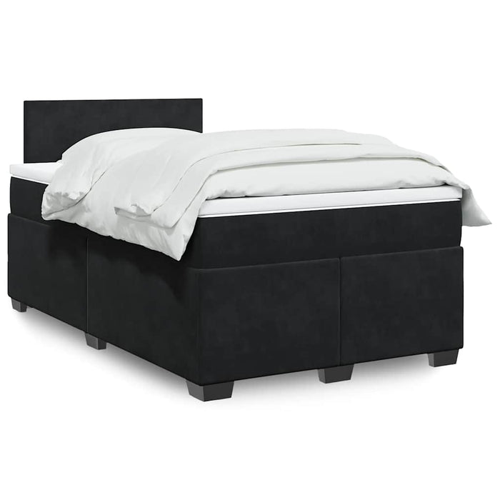 Pat box spring cu saltea, negru, 120x190 cm, catifea - WALTI WALTI