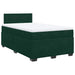 Pat box spring cu saltea, verde închis, 120x190 cm, catifea - WALTI WALTI